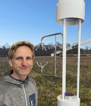 Christian Brümmer testet einen EC-Turm