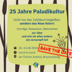 SOM-Card: Save the date: 25 Jahre Paludikultur (Grafik: GMC).