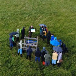 Participants of the Paludi Summer School from above (drone picture)