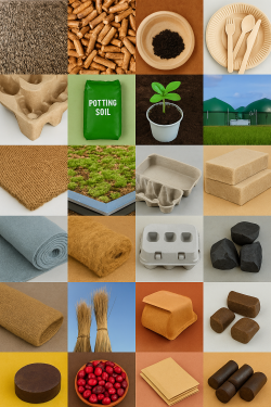 Possible products from paludiculture (Picture generated by AI)